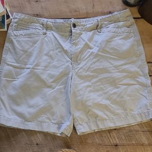 Ralph Lauren High-Rise Light Khaki Cotton Shorts